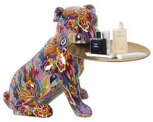 Decorative Figure Alexandra House Living Multicolour Plastic Dog 21 x 27 x 29 cm Tray