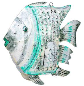 Decorative Figure Alexandra House Living White Green Mango wood Fish 15 x 65 x 80 cm