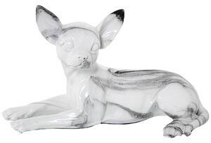 Decorative Figure Alexandra House Living Plastic Dog 17 x 28 x 18 cm Marble