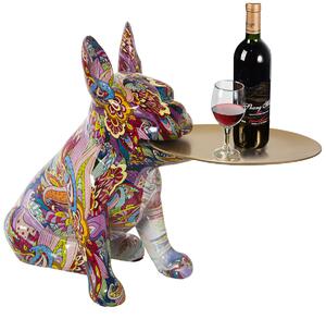 Decorative Figure Alexandra House Living Multicolour Plastic Dog 22 x 34 x 29 cm Tray