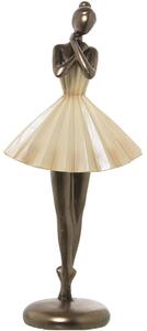 Decorative Figure Alexandra House Living Beige Golden Plastic Ballerina 13 x 17 x 32 cm