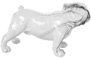 Decorative Figure Alexandra House Living Plastic Dog 25 x 21 x 43 cm Marble