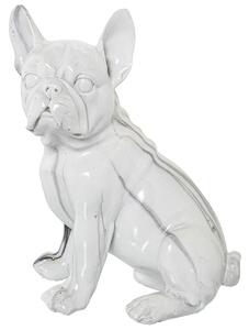 Decorative Figure Alexandra House Living Plastic Dog 15 x 18 x 23 cm Marble