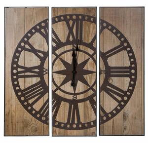 Wall Clock Alexandra House Living Black Iron MDF Wood 90 x 2 x 90 cm