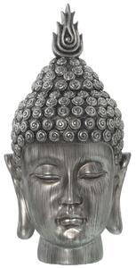 Bust Alexandra House Living Silver Plastic Buddha 19 x 19 x 35 cm