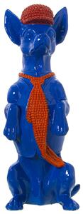 Decorative Figure Alexandra House Living Blue Orange Plastic Dog Tie 13 x 16 x 30 cm