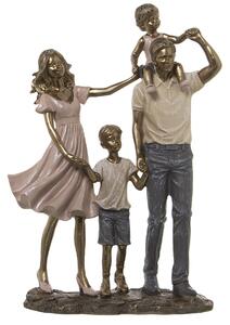 Decorative Figure Alexandra House Living Plastic Golden Family 11 x 22 x 28 cm