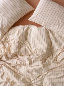 Blush Pink Slumber Stripe Cotton Duvet Cover | Double | Piglet in Bed