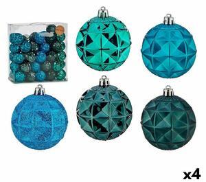 Set of Christmas balls Turquoise 7 cm (4 Units)