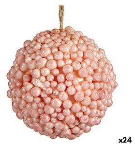 Christmas Bauble Pink Plastic 8 x 8 x 8 cm (24 Units)