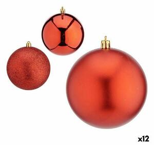 Set of Christmas balls Red Plastic 10 x 10 x 60 cm (12 Units)