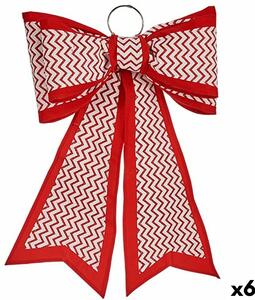 Lasso Christmas bauble 40 x 60 cm White Red PVC (6 Units)