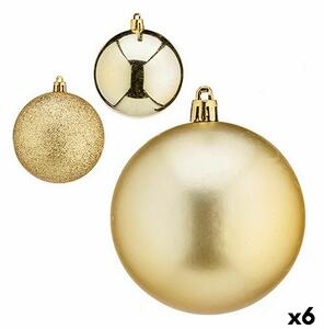 Set of Christmas balls Golden Plastic Ø 8 cm (6 Units)