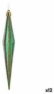 Christmas Decorations Set Streched Green Golden 3 x 8,5 x 19 cm (12 Units)