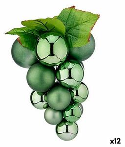 Christmas Bauble Grapes Medium Green Plastic 19 x 28 x 19 cm (12 Units)