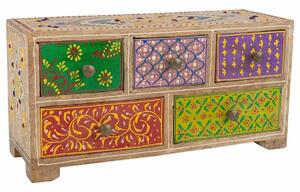 Jewelry box Alexandra House Living Multicolour Natural Mango wood MDF Wood 10 x 15 x 30 cm 5 drawers