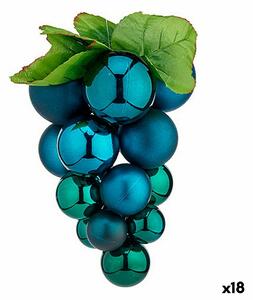 Christmas Bauble Grapes Small Blue Plastic 14 x 14 x 25 cm (18 Units)