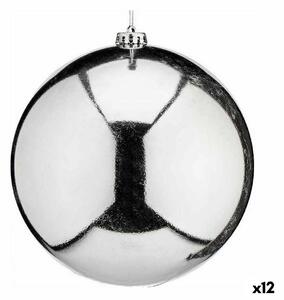 Christmas Bauble Silver Plastic 20 x 21 x 20 cm (12 Units)