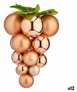 Christmas Bauble Grapes Medium Copper Plastic 19 x 28 x 19 cm (12 Units)