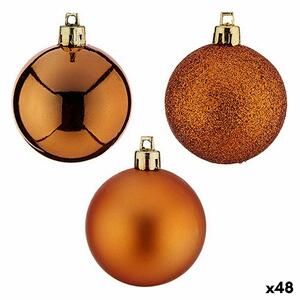 Set of Christmas balls Orange 5 x 6 x 5 cm (48 Units)