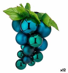 Christmas Bauble Grapes Medium Blue Plastic 18 x 18 x 28 cm (12 Units)