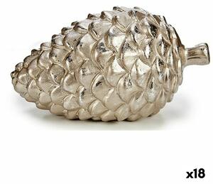 Decorative Figure Pine cone Silver Ceramic 9 x 10 x 16 cm (18 Units)