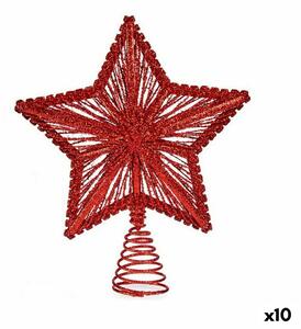 Christmas star Red Steel Plastic 20 x 5 x 25 cm (10 Units)