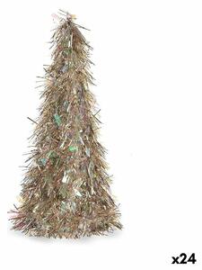 Decorative Figure Christmas Tree Tinsel Bronze polypropylene PET 24 x 46 x 24 cm (24 Units)