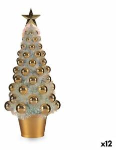 Decorative Figure Christmas Tree Golden polypropylene PET 16 x 37,5 x 16 cm (12 Units)