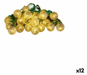 Wreath of LED Lights Yellow 600 x 5 x 2 cm (12 Units)