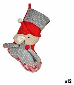 Christmas bauble Christmas Stocking Mouse Red 33 x 4 x 50 cm (12 Units)