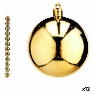 Set of Christmas balls Golden PVC Ø 7 cm (12 Units)