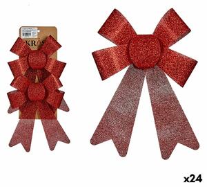 Christmas Decorations Set Lasso Red PVC 15 x 2 x 17 cm (24 Units)