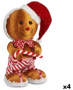 Decorative Figure Cookie Brown Red polystyrene 19 x 33 x 15 cm (4 Units)