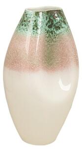 Vase Romimex White Green Ceramic 24 x 39 x 20 cm With handles