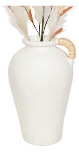 Vase Romimex White Rope Terracotta 27 x 40 x 27 cm With handle