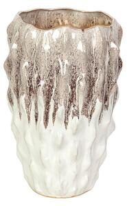 Vase Romimex White Beige Ceramic 21 x 32 x 21 cm