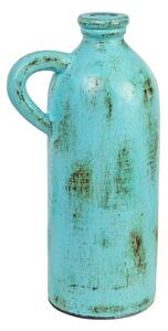 Vase Romimex Turquoise Ceramic 21 x 41 x 16 cm With handle