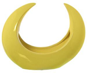 Centerpiece Alexandra House Living Yellow Ceramic Moon 14 x 29 x 28 cm