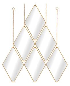 Mirror Set Romimex Golden polystyrene 17 x 27 x 1 cm