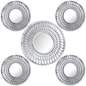 Mirror Set Alexandra House Living Silver Plastic 3 x 79 x 48 cm Circular