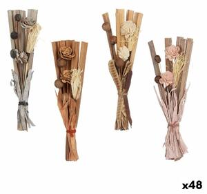 Bouquets Grey Orange Pink Natural 15 x 35 x 5 cm (48 Units)