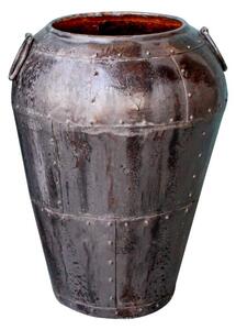 Vase Romimex Black Metal 51 x 73 x 51 cm