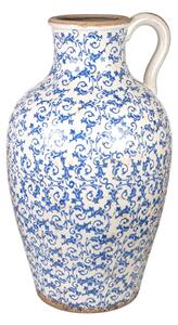 Vase Romimex Blue White Porcelain 40 x 70 x 40 cm With handle