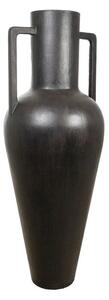 Vase Romimex Black Ceramic Streched 60 x 165 x 60 cm With handles