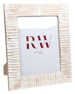 Photo frame Romimex White Mango wood MDF Wood 2 x 25 x 20 cm