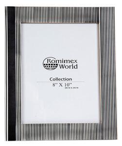 Photo frame Romimex White Black Resin MDF Wood 26 x 31 x 2 cm