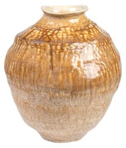 Vase Romimex Beige Mustard Porcelain 24 x 30 x 26 cm