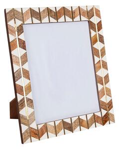 Photo frame Romimex Brown Beige Wood Resin 20 x 25 x 1 cm