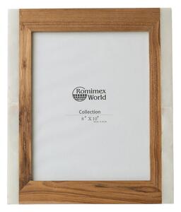 Photo frame Romimex Brown Wood Marble 27 x 32 x 2 cm